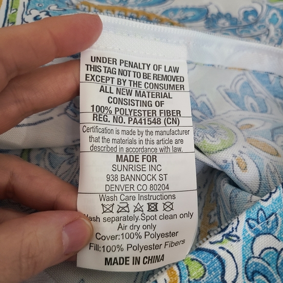 Outdoor Lumbar Pillow Covers Patio Fluffy Cushion CASES ONLY - Picture 2 of 2